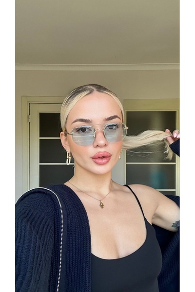 Angel Eyes Unisex Sunglasses - Rectangle Design, Gold Metal Frame and Yellow Glass Db1078/S