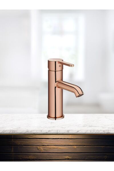 Roca CARELİA LAVABO BATARYASI PVD EVERLUX ROSE GOLD, COLD START
