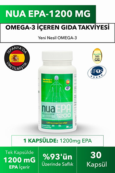 Nua Biological Nua EPA 1200 Omega-3 İçeren Gıda Takviyesi 30 Kapsül