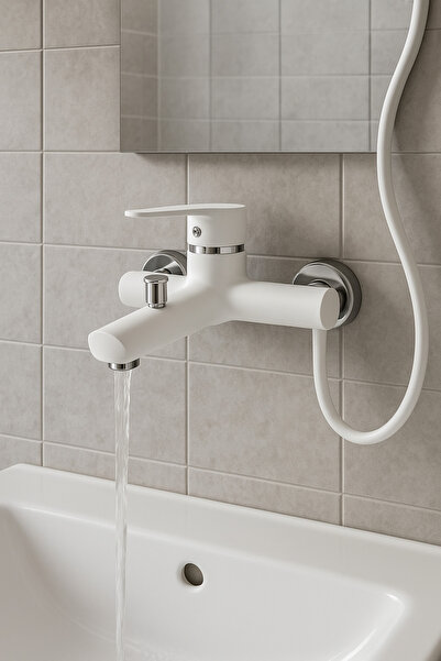 YDGR صنبور حوض الحمام من داليان باللون الأبيض الكروم