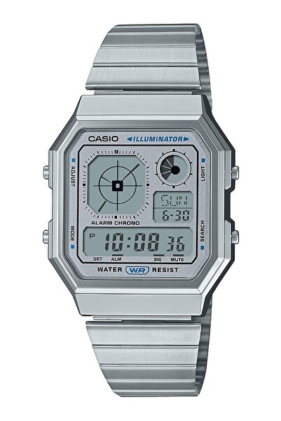 Casio Mens Watch A130WE-7AEF, Quartz, 34mm, 3ATM