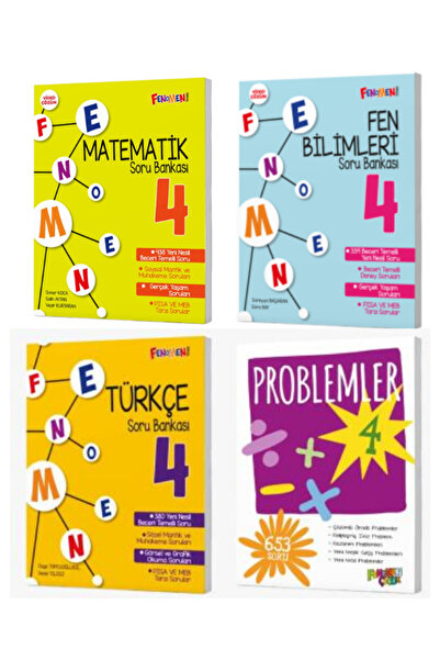 Fenomen Yayıncılık Fenomen Çocuk 4. Sınıf Matematik-Fen B.-Türkçe-Problemler
