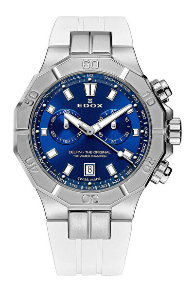 Edox Mens Watch Edox 10113-3CAB-BUIN, Quartz, 43mm, 20ATM