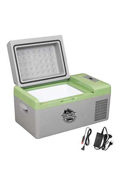 AutoFamily Portable Car Refrigerator, Freezer & Electric Cooler Box16.5L – 12V/24V Electric Cooler for Travel
