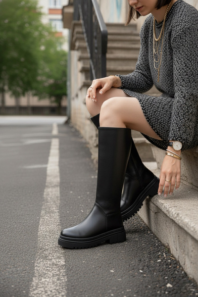 NOVELLAM SHOES Kadın Luunnaa Su Geçirmez Dikişli Termo Taban Çizme