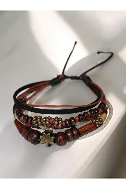 DEHNA El Yapımı Yaprak Figürlü Bileklik | Dönüşüm ve Yenilenme Temalı Bohem Takı | Hediye Bileklik