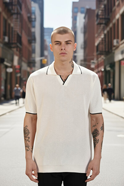 İLKCET MODA Футболка великого розміру Premium Basic Triko