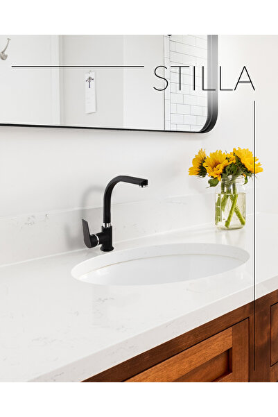 ACAR Stilla Black Serisi Kuğu Lavabo Bataryası
