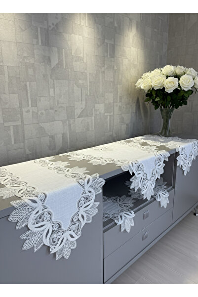 Valora Concept Dantela franceză Lalezar Model Linen Gadenya Luxury 5 piese Ru...