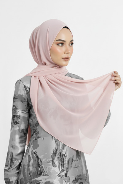 Ramellia شال من الشيفون الكريب باللون الوردي - شال نسائي خفيف ومريح وأنيق للم...