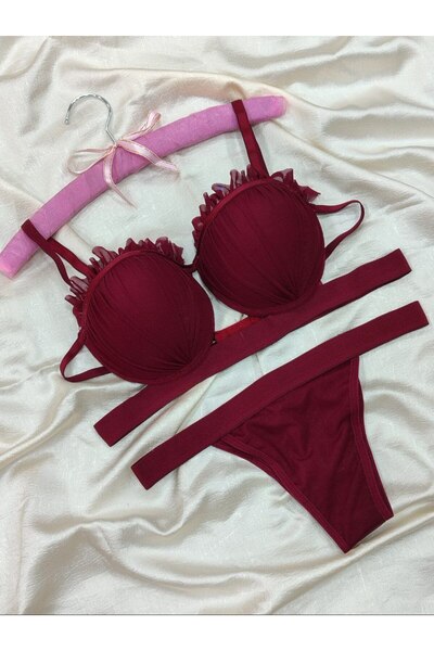Love Angels İstiridye Model Tam Dolgulu Destekli Sütyen Külot Takım - Kadın İ...
