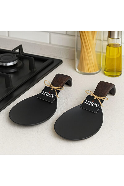 LUİ HOME 2’li Silikon Uç Detaylı Akasya Kulplu Tezgah Üstü Kaşıklık