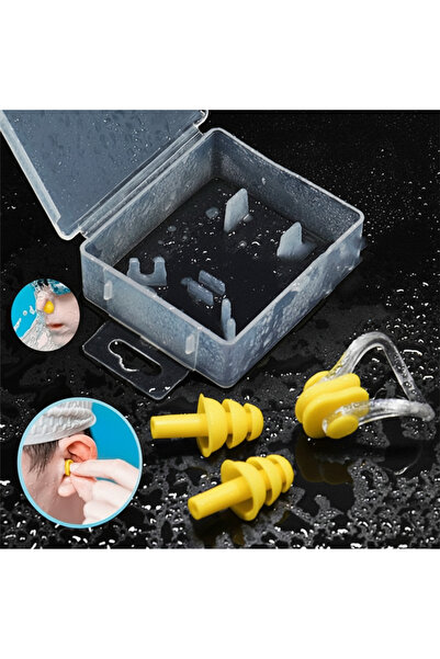 BERMUDA Set of 2 Ear Plugs and Nose Clips - Ear Nose Plug Silicone-Ear Plug and Nose Clips Set of 2