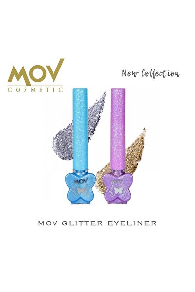 MOV Glitter Eyeliner Mavi – Işıltılı ve Uzun Süre Kalıcı Göz Makyajı