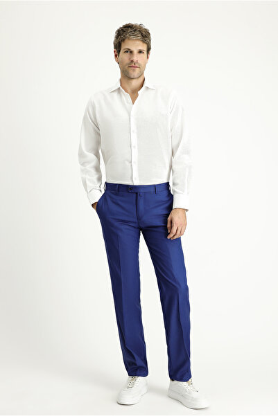 Kiğılı Класичні брюки з еластичною тканиною та візерунком, облягаючого крою