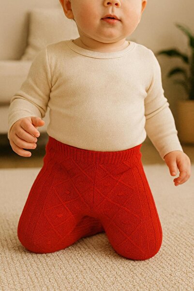 meriç bebe - bütün çocuklar melektir. mrc Baklava Patterned Seamless Silicone Threaded Booties with Single Bottom 0-12 Months