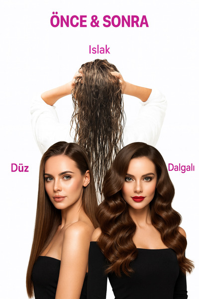 VOLEMİ 2200W Pratik+ Saç Düzleştirici Şekillendirici Fön Makinesi Tarağı Hava Üflemeli Saç Kurutma Makinesi