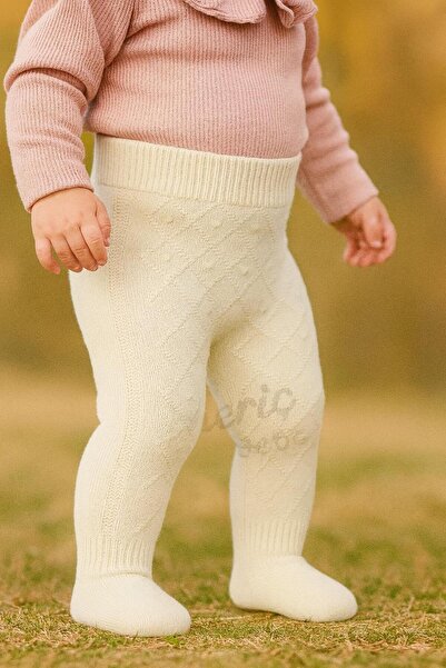 meriç bebe - bütün çocuklar melektir. mrc Baklava Patterned Seamless Silicone Threaded Booties with Single Bottom 0-12 Months