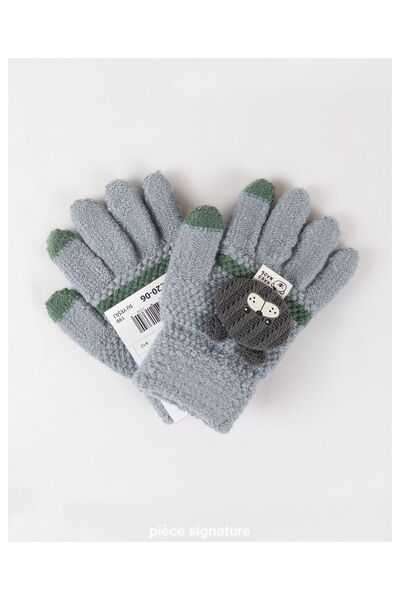 PIECE SIGNATURE 100% Acrylic Children's Gloves with Accessories (Age 3-6)