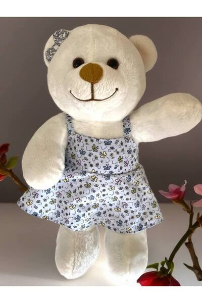 Elbiseli Peluş Ayıcık – 42 cm – Kız Çocuk Hediye