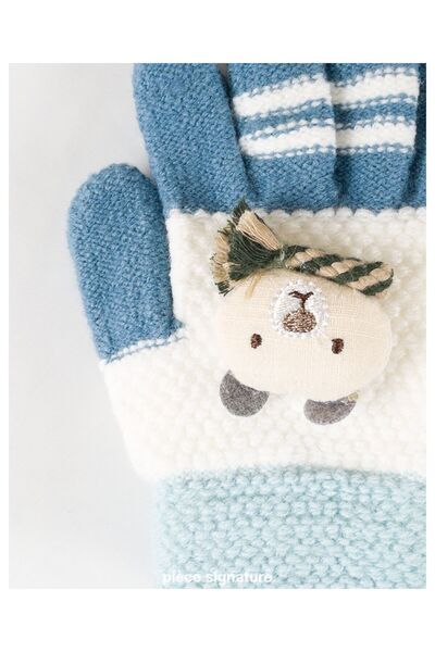 PIECE SIGNATURE قفازات أطفال مصنوعة من الأكريليك بنسبة 100% مع ملحقات (للأطفا...