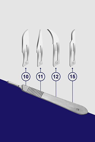 ATEL-SAN Bistüri Sapı No: 3 + No: 4 Takım / Steril - Paslanmaz - 1'er Adet