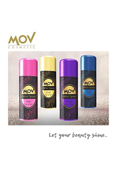 MOV Glitter Sprey Body & Hair MAVİ Işıltılı Vücut ve Saç Spreyi