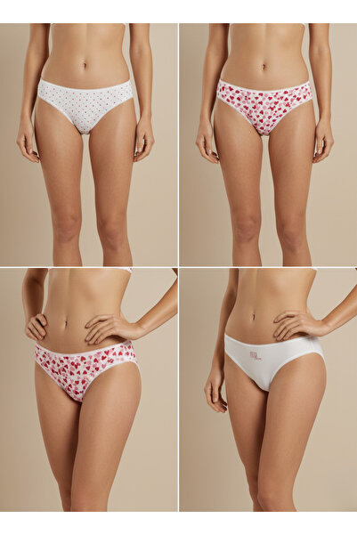 koza iç giyim Women's Cotton Patterned Thong Panties 3 Pack