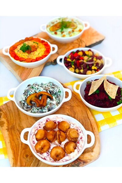 dunyazuccaciye 3 Lü Porselen Meze / Sunum Tabağı