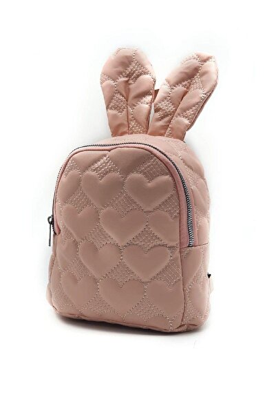 Genel Markalar Tavşan Kulak Kalp'li Kız Çocuk Çantası Kreş Boy