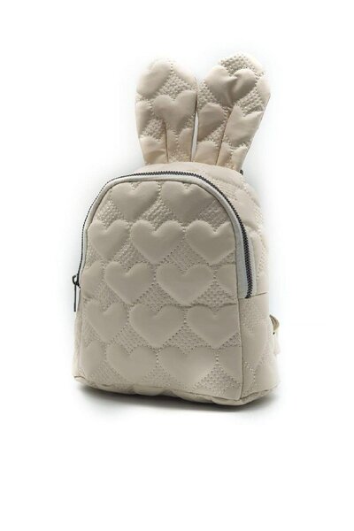 Genel Markalar Tavşan Kulak Kalp'li Kız Çocuk Çantası Kreş Boy