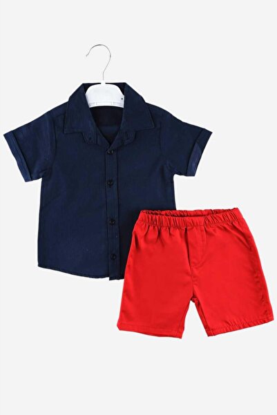 dinamik çocuk Dečački set od tanke letnje satenske košulje i šortsa - kratki ...