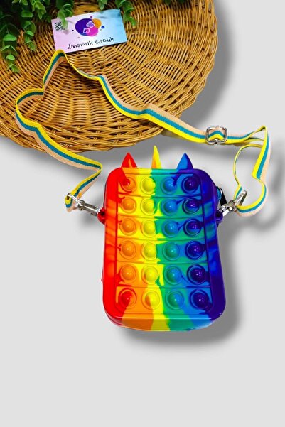 dinamik çocuk UNICORN POPİT PARA ÇANTA CÜZDAN SLİKON KIZ ÇOCUK BAYRAMLIK