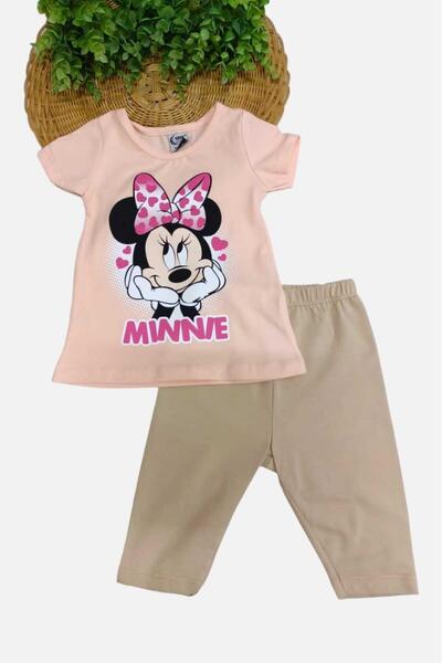dinamik çocuk Devojčice Minnie Mouse Štampano Leggings Gornji i donji deo 2-d...