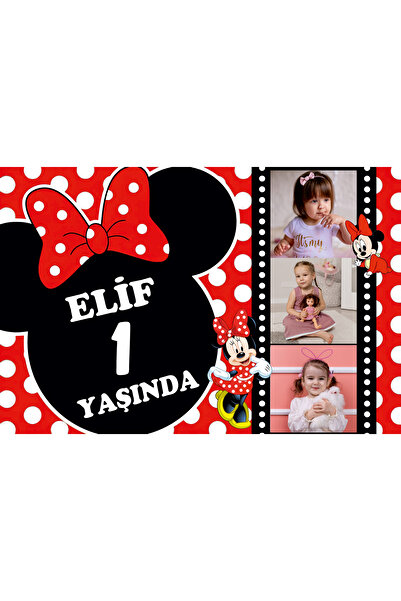 Mickey Mouse Temalı Doğum Günü Afişi 150x100 Cm Branda Afiş
