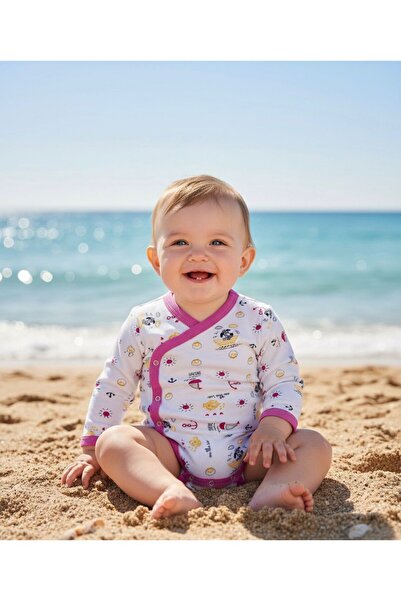 Rom baby Body bebe roz cu vaporase