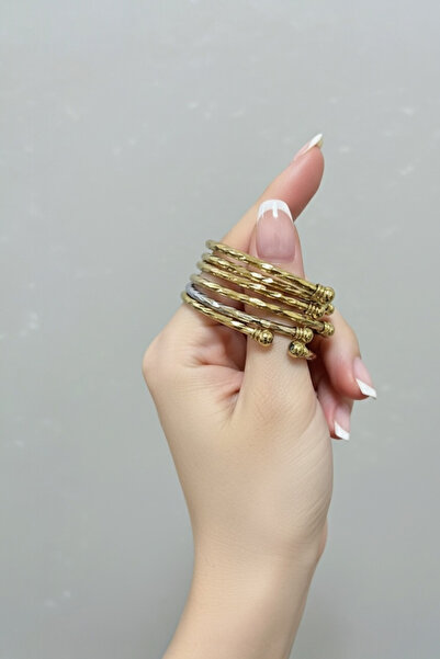 Sevil Gülgün Atelier Set of 6 Steel Bracelets |   Style Gold Color Handcuffs ...