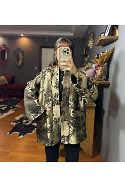 MODAGK Gold Detailed Design Imported Jacket Kaftan-The Model on the Left Is Available