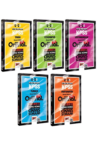 Yargı Yayınları Yargı 2026 KPSS Lise Ön Lisans Orijinal Çıkmış Sorular 2010-2...