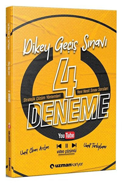 Uzman Kariyer Yayınları Uzman Kariyer DGS 4 Deneme Video Çözümlü - Umut Cihan...