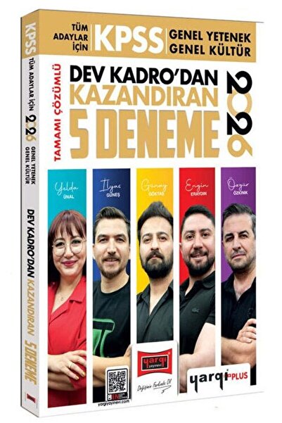 Yargı Yayınları Yargı 2026 KPSS Genel Yetenek Genel Kültür Dev Kadrodan Kazandıran 5 Deneme Çözümlü Yargı Yayınları