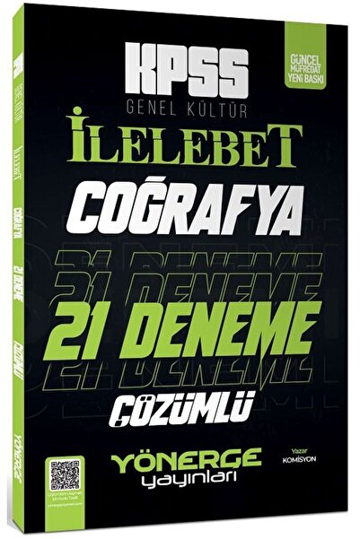 Yönerge Yayınları SÜPER FİYAT - Yönerge KPSS Coğrafya İlelebet 21 Deneme Diji...