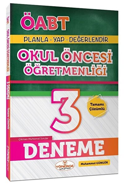 Yönerge Yayınları SÜPER FİYAT - Yönerge ÖABT Okul Öncesi Öğretmenliği 3 Denem...
