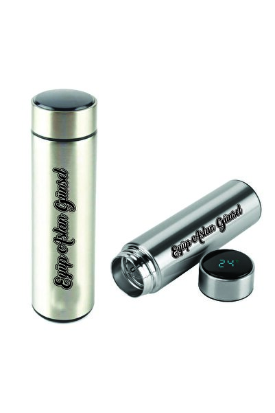 DKDZ SHOP Silver Grade Steel Digital Led Temperature Display Smart Thermos Fl...