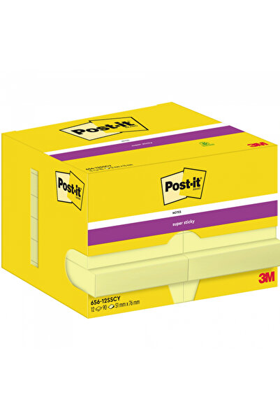Generic Brand ورق ملاحظات لاصق 51x76 أصفر 656-12SS/ 12 قطعة
