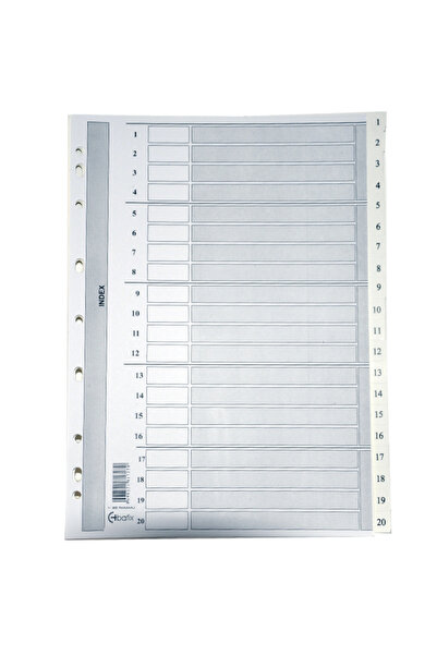 Bafix كرتون مقاس A4 - فواصل أرقام 1-20