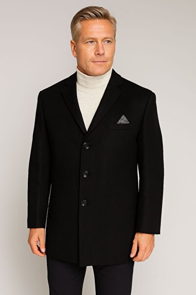 COMPİERE CEKET YAKA YÜN KAŞE PALTO