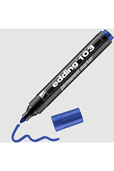Edding 103 Permanent Marker Blue (10 Pcs)