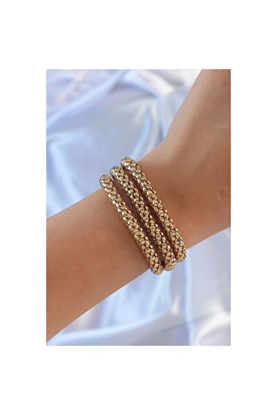 PAZAR DÜNYASI اسوارة نسائية متعددة اللون ذهبي - ليسينيا