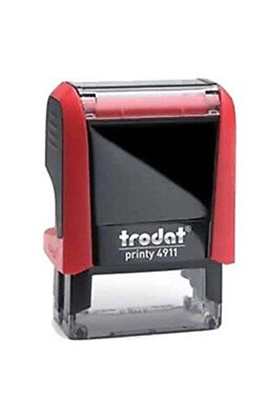 Trodat ختم قياسي أوتوماتيكي 38 × 14 علبة حمراء لباد أحمر 4911